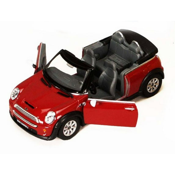 Mini Cooper S Convertible, Ruby - Kinsmart 5089D - 1/28 scale Diecast Model Toy Car (Brand New, but NOT IN BOX)