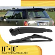 Mini Cooper S R56 2007-2015 Rear Windshield Wiper Arm & Blade Set 11"+10"