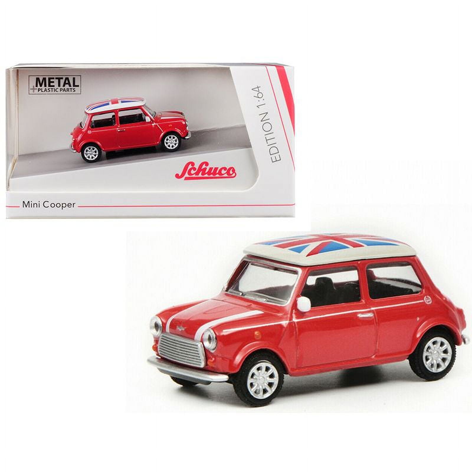 Mini Cooper Union Jack Red 1/64 Diecast Model Car by Schuco