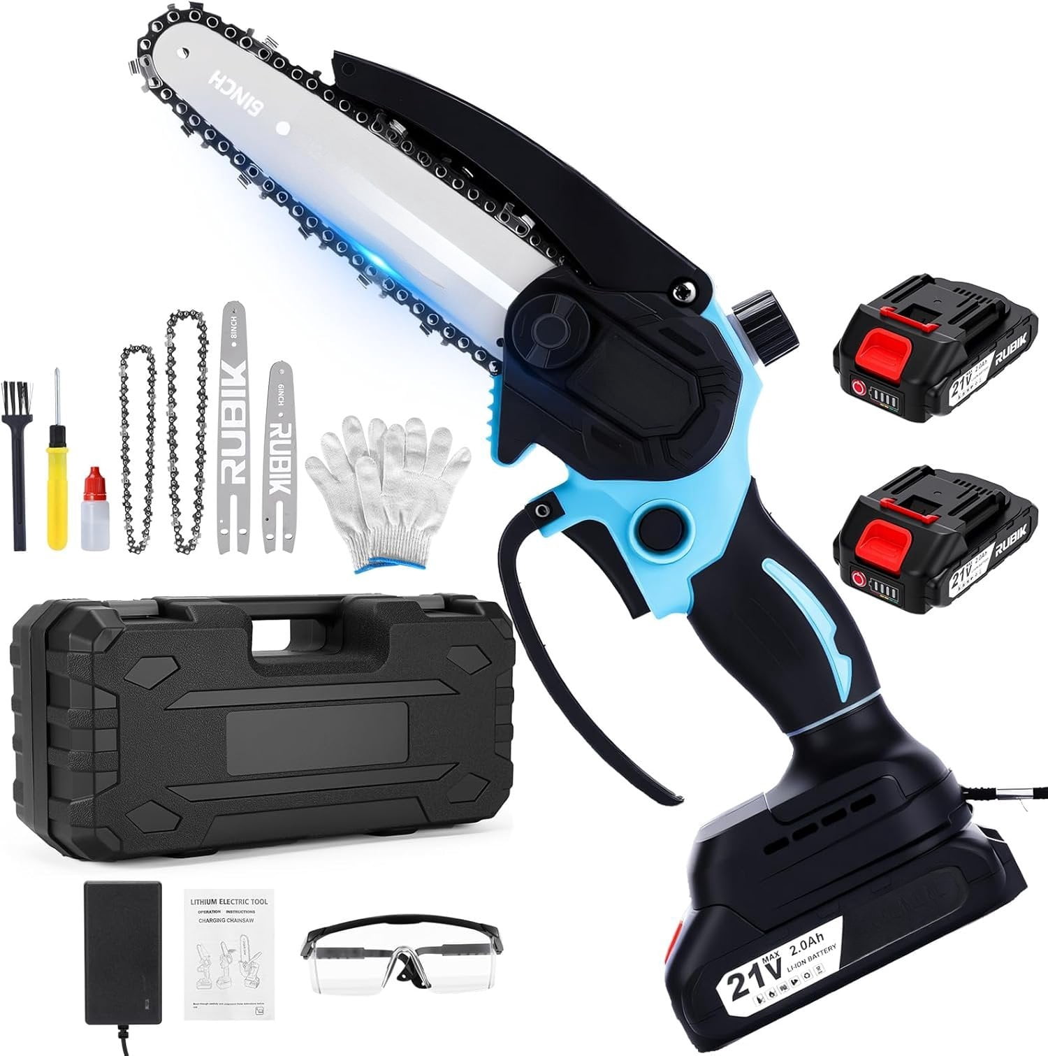 Mini Cordless, 8 Inch &6 Inch Chain , Handheld Tree for Branch Pruning ...