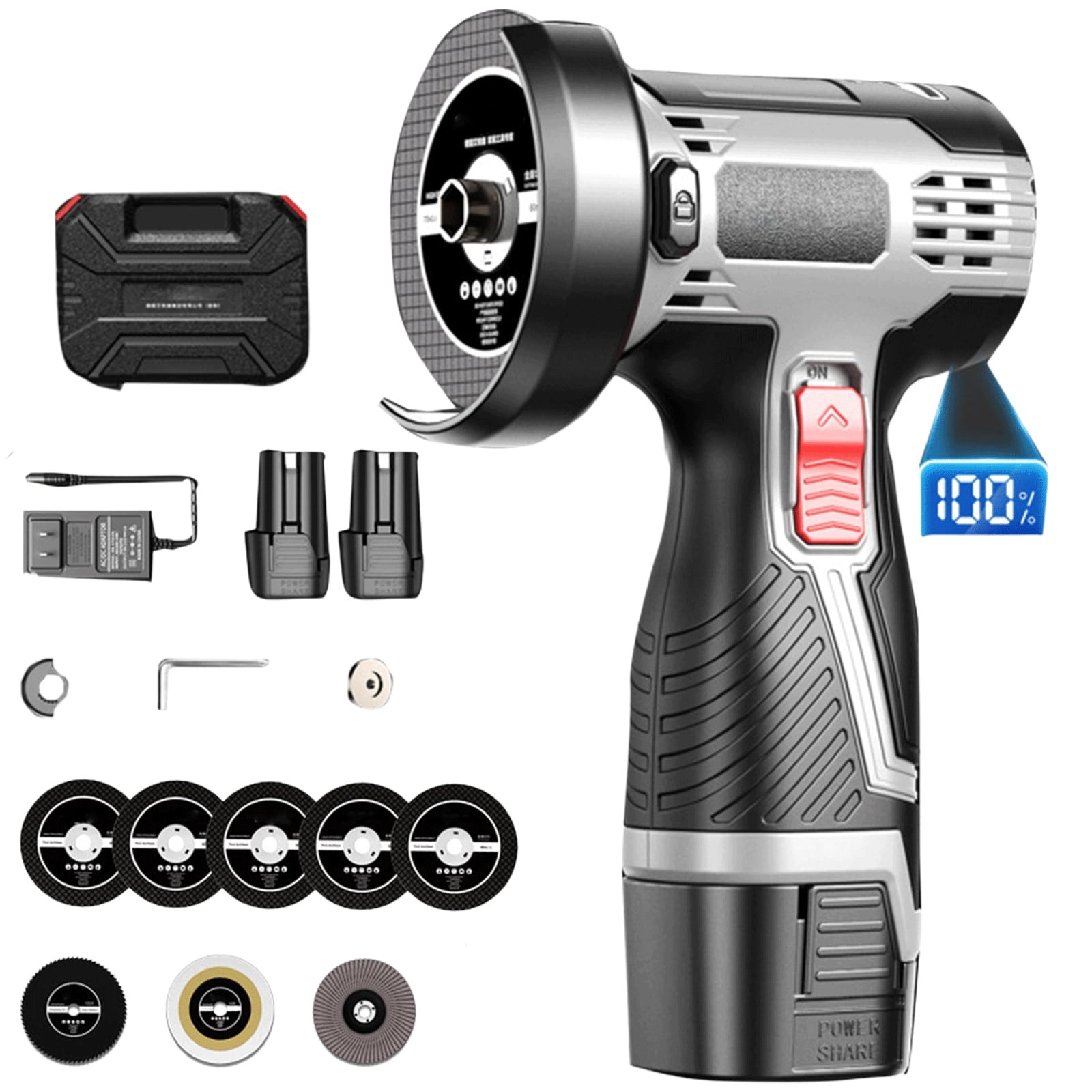 Mini Cordless Angle Grinder 12V Kit Handheld Multifunctional Grinder ...