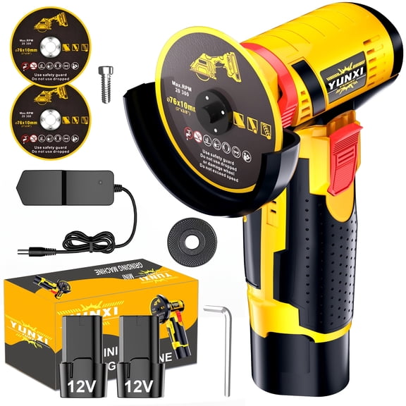 Mini Cordless Angle Grinder, Lithium Electric Grinding Polisher with Optional Batteries, Precision Power Tool for Metal Wood Stone Concrete, Ideal Holiday Gift