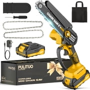 Mini Cordless Chainsaw 6-Inch, Electric Handheld Battery-Powered Saw for Branches, Wood Cutting, Pruning, Yard Tools, Gifts for Men, Dad, Husband