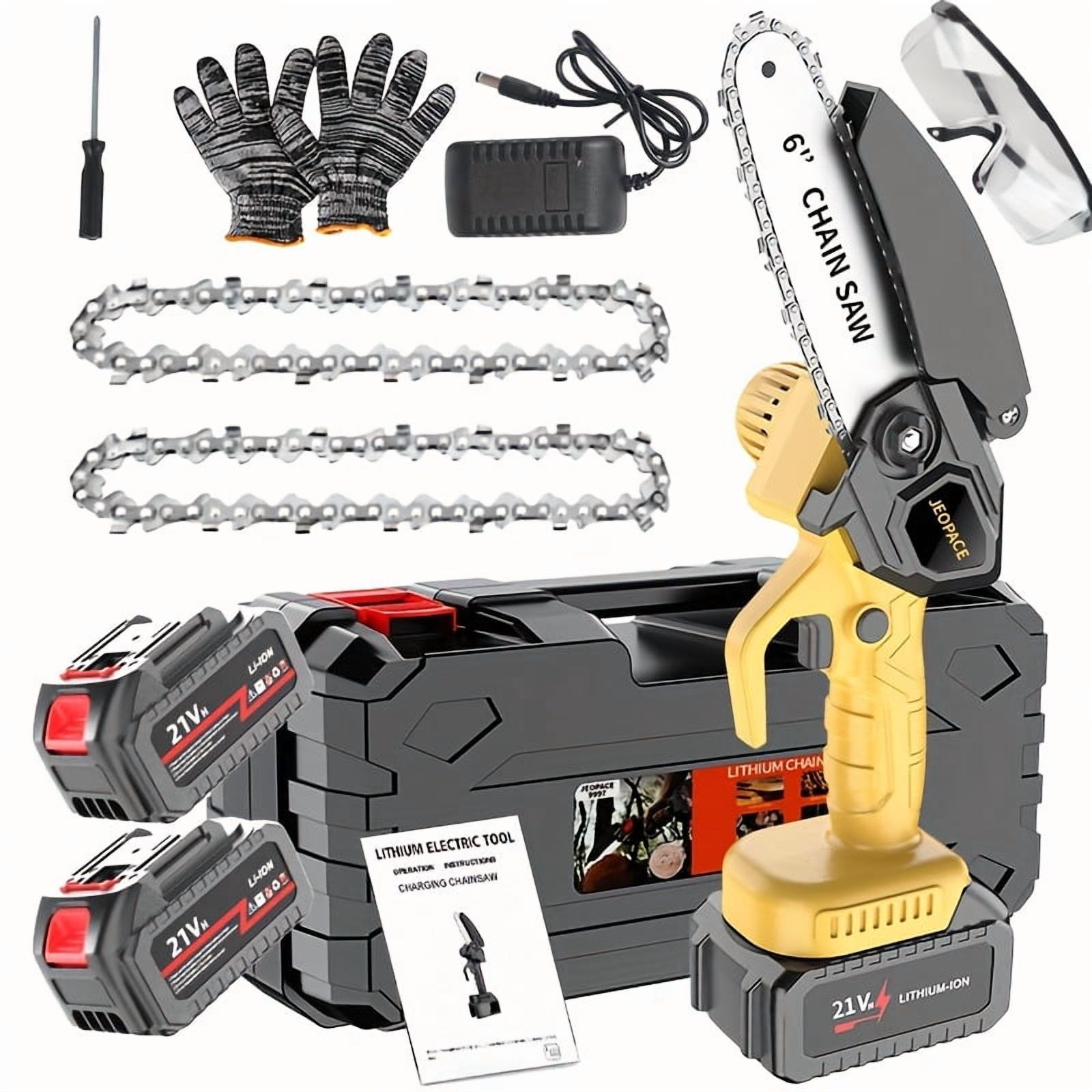 Mini Cordless Chainsaw, 6 Inch Handheld Chainsaw, Mini Chainsaw ...