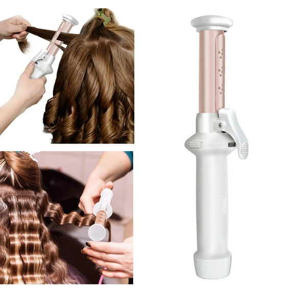 Mini Cordless Curling Iron, Portable Ceramic Curling Wand Professional 2 in 1 Mini Hair Curler for Loose Curls USB Rechargeable for Hair Styling, Wet and Dry Use