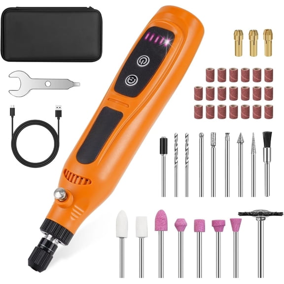 Mini Cordless Rotary Tool 4V, 5-Speed Rotary Tool Kit with 42 Accessories, Rechargeable Power Rotary Tool for Engraving, Sanding, Polishing, Drilling, Grinding, Small DIY Crafts