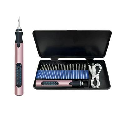 Mini Cordless Rotary Tool,Cordless Engraving Pen USB Rechargeable Grinder 3 Speed Variable Rotary Tool Set Kit for Cutting,Engraving,Drilling,Sanding,Polishing, 30 Grinding Heads for Crafts (Gold)