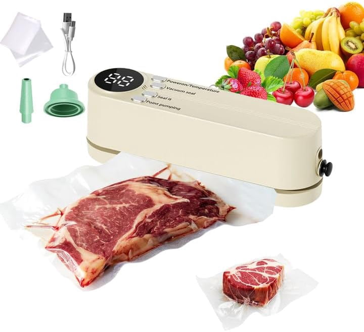 Mini Cordless Vacuum Sealer, 3 In 1 Rechargeable Wireless Handheld Vacuum Sealer, Cordless Portable Package Resealer, Wireless Handheld Vacuumsealer, For Candies Snacks Food Storage (Green)