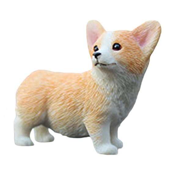 Mini Corgi Dog Cute Decoration Simulates Dog Model Car Decoration