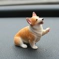 thumbnail image 1 of Mini Corgi Resin Puppy Figurine | Cute Simulation Dog Model Desk Car Decor | Welsh Pembroke Style | Small Decorative Ornament for Home Office | Collectible Gift, 1 of 3