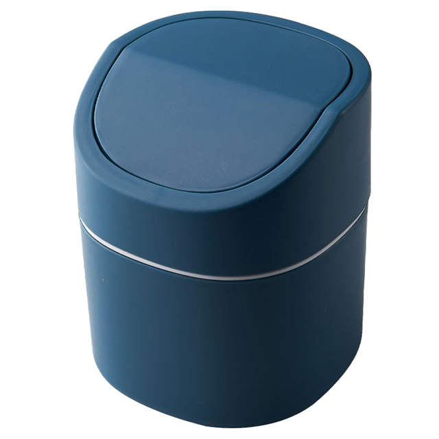Mini Countertop Trash Can, Waste Can With Press Type Lid, Desktop Trash