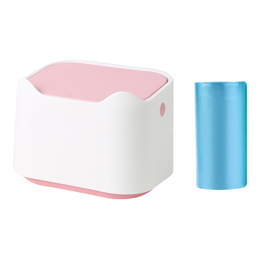 Mini Countertop Waste Container Desk Garbage Can Bins with Lids Jewlrey