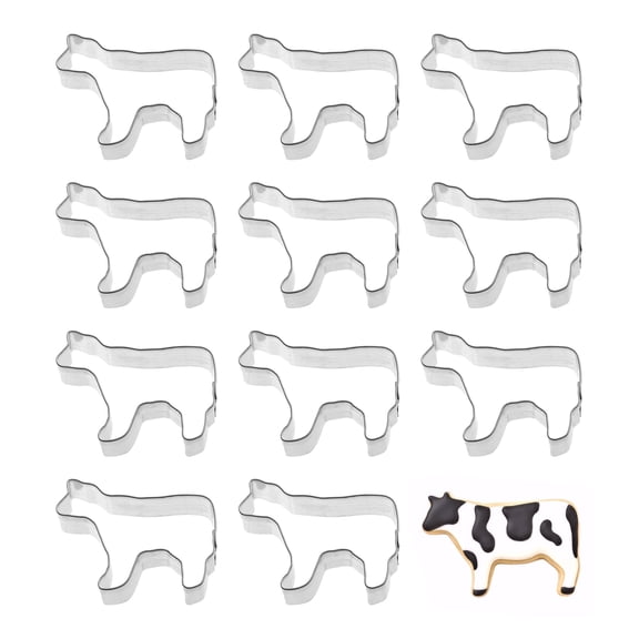 Mini Cow Dozen Cookie Cutters 2 inches/each A1056-W12 - The Cookie Cutter Shop - Tin Plate Steel