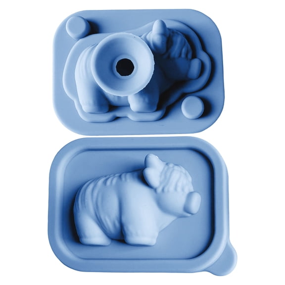 Mini Cow Silicone Cute Mold Tray, Animal Shape Beverage Decoration Ice Form Maker, Party Cocktail Coffee Creative Drink Enhancer Mold, Flexible Food Grade Freezer Tool Set