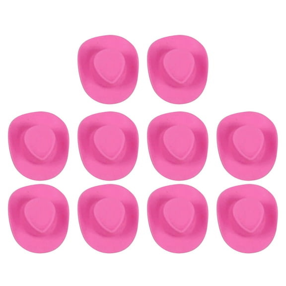 Mini Cowboy Hat Assortment for Dollhouse Pretend Play and Western Themed Party Decorations