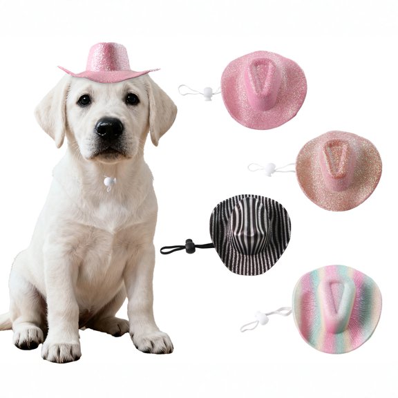 Mini Cowboy HatforSmall Dogs, Tiny Cowboy Pet HatwithSecure Chin Strap, Pet AccessoriesforDogsforWestern Themed Party Decorations, Birthday PhotoshootsandStage