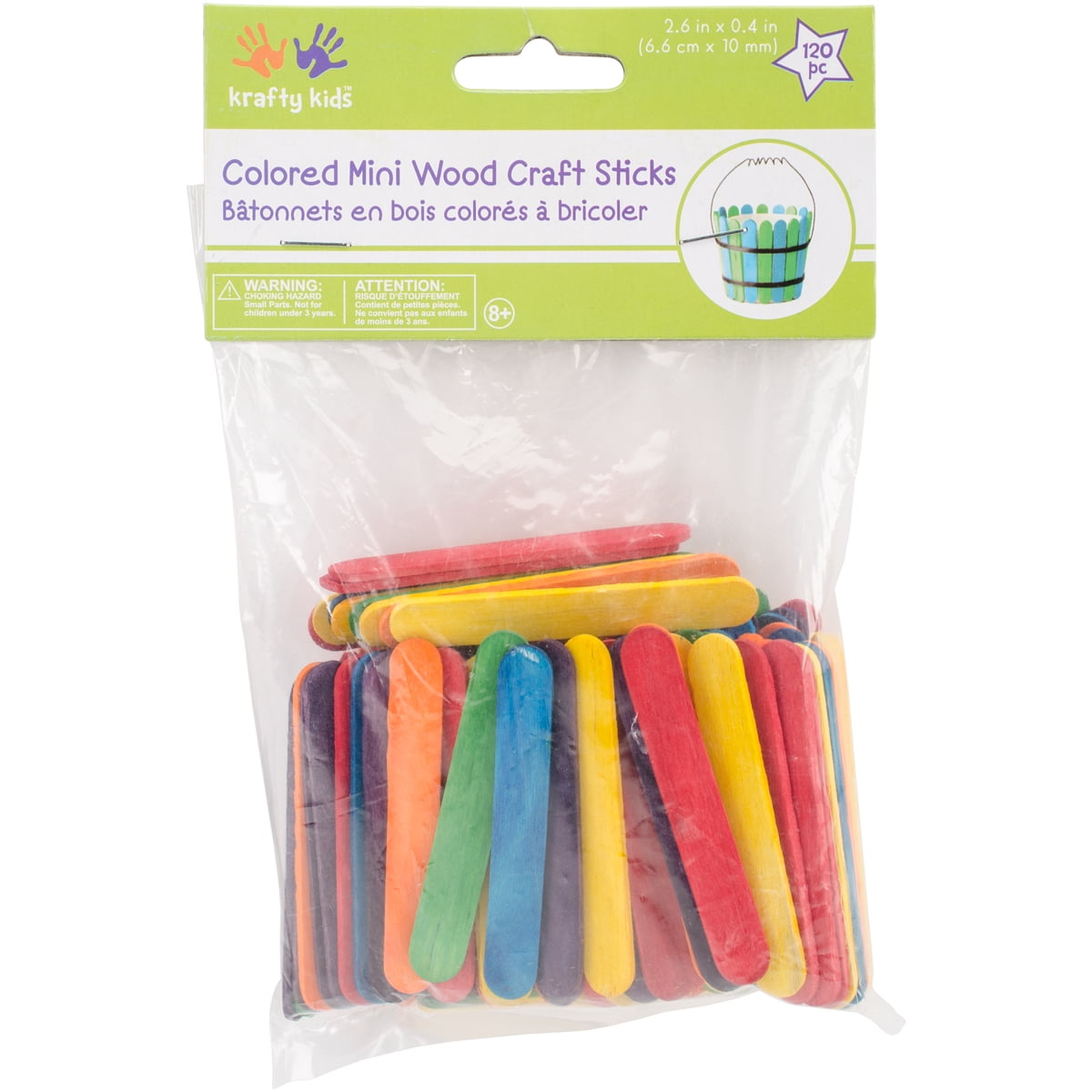 Multicraft Krafty Kids Natural Popsicle Sticks, 100-Pack