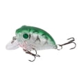 thumbnail image 1 of Mini Crankbait Fishing Lure, Floating Hard Bait with Diving Lip, Treble Hooks for Bass Trout Walleye, Clear Green, 0.13 oz, 1.77 Inch, 1 of 2