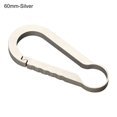 thumbnail image 1 of Mini Creative Durable Loading Hanging Buckles Small Large Buckle Backpack Buckle Titanium Keychain SILVER 60MM, 1 of 8