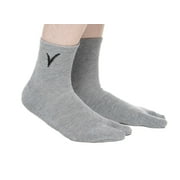 Mini-Crew - V-Toe Thicker Flip-Flop Tabi Socks Athletic or Casual Grey Cotton Blend Comfortable Stylish by V-Toe Socks, Inc