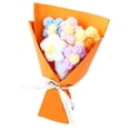 thumbnail image 1 of Mini Crochet Flowers Bouquet Kit for Birthday Gifts for Daughter Friends Handmade Knitted Eternal Puff Flower Bouquet Artificial Flowers Home Decor for Graduation Mother's Day, 1Pc(Orange,6.6x3.9"), 1 of 9