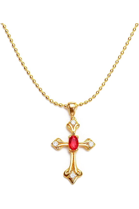 Mini Cross Pendant Top Necklace, 18K Gold/Silver Precision-Plated Cubic Zirconia Little Diamond Cross Necklaces Dainty Exquisite Jewelry Gift for Women[n490]