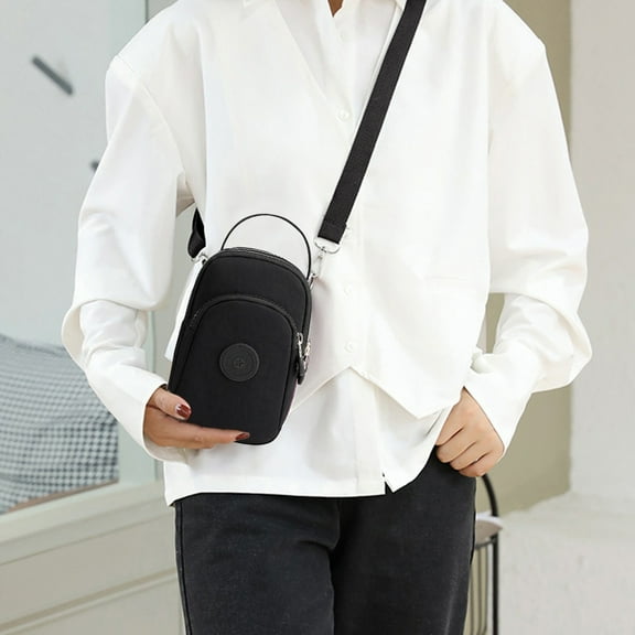 Mini Crossbody Bag Women's Small Handbag Casual Mobile Phone Purse Nylon Coin Purse Compact Durable Versatile