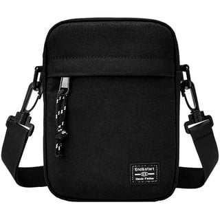 Mini Crossbody Bag for Men, Messenger Bag Shoulder Bag Sling Bag Passport - Black