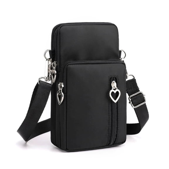 Mini Crossbody Purse for Women, Waterproof Nylon Cell Phone Bag with Adjustable Strap and Card Slots(3.94x2.36x7.48 inches)