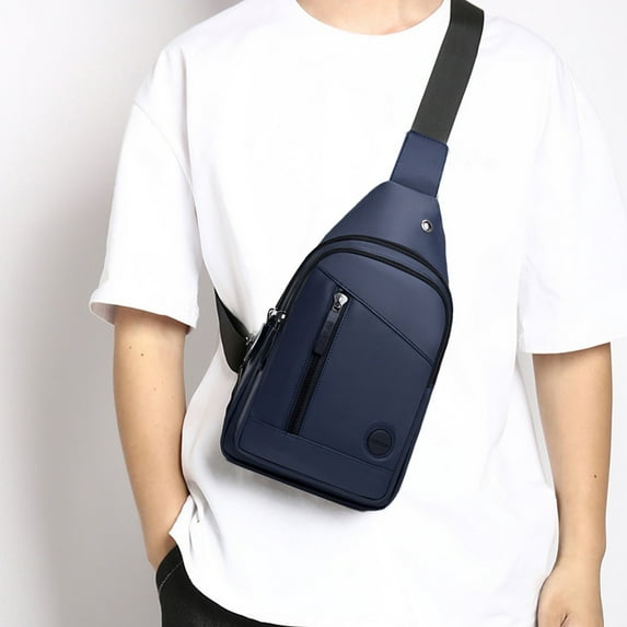 Mini Crossbody Sling Bag Chest Bag, Compact Sling Bag,Chest Shoulder Backpack,Headphone Hole Design,Hiking Travel Crossbody,Men Women Daily Carry Pouch For Essentials Holiday Gifts