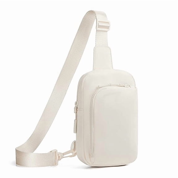 Mini Crossbody Sling Bag Chest Bag Dual Pocket Water Resistant Fanny Pack Running Phone Holder for Men Women Workout Travelling