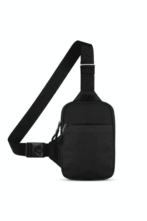 Mini Crossbody Sling Chest Bag, Water Resistant Dual Pocket Fanny Pack, for Men Women, Running Travelling