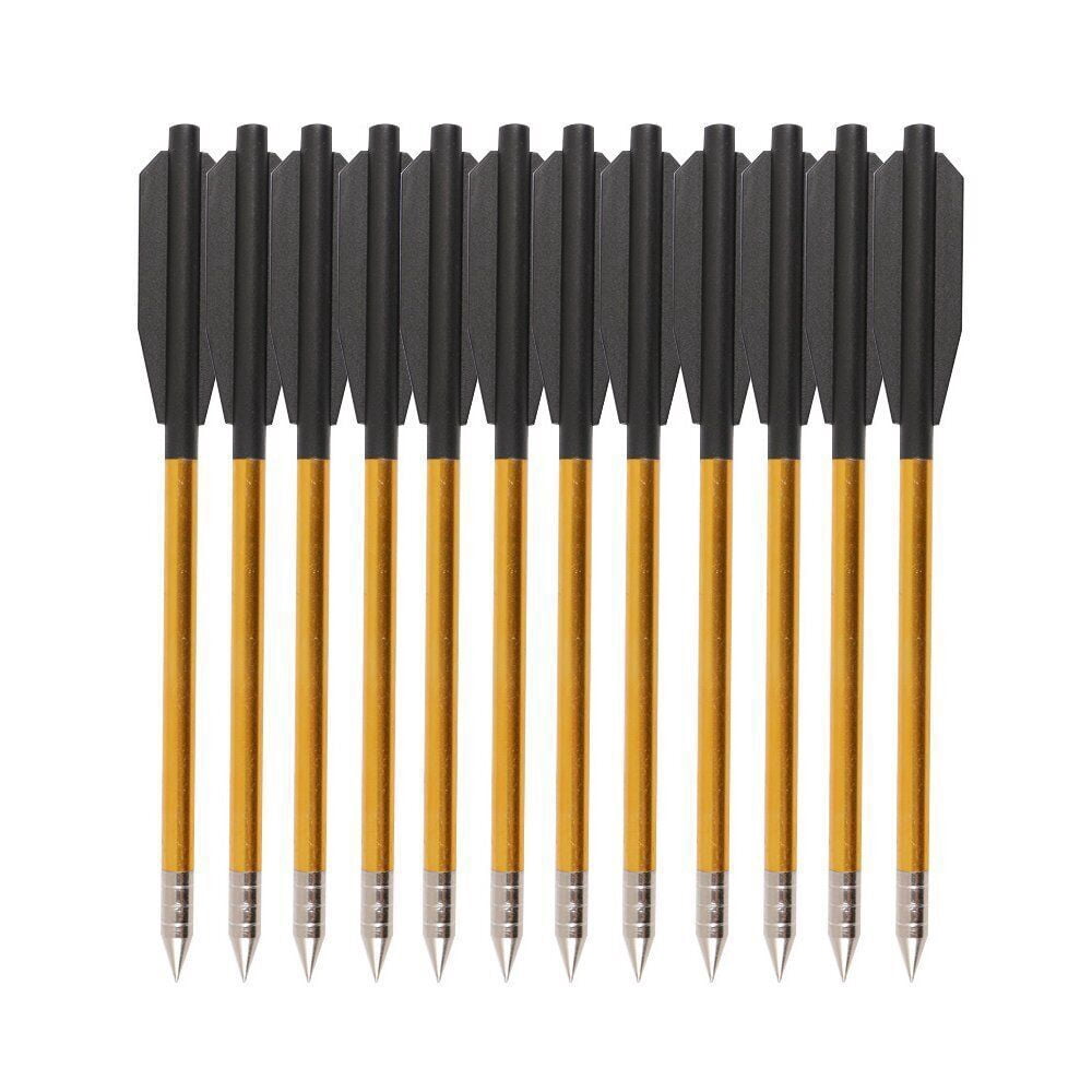 Mini Crossbow Bolts Aluminium Shafts Arrows with Replaceable Steel Tips ...