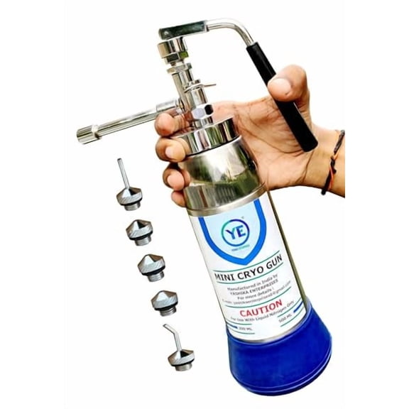 Mini Cryo Gun Liquid Nitrogen Sprayer Can for Dermatology Cryo Spray Cryo Container Capacity 300ml by Yashika Ent$$Other