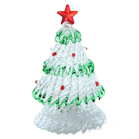 Mini Crystal Christmas Tree With Led Lights, 10Cm Tabletop Decor, Battery-Operated Sparkling Ornament For Home, Office, Gift, Holiday Decoration