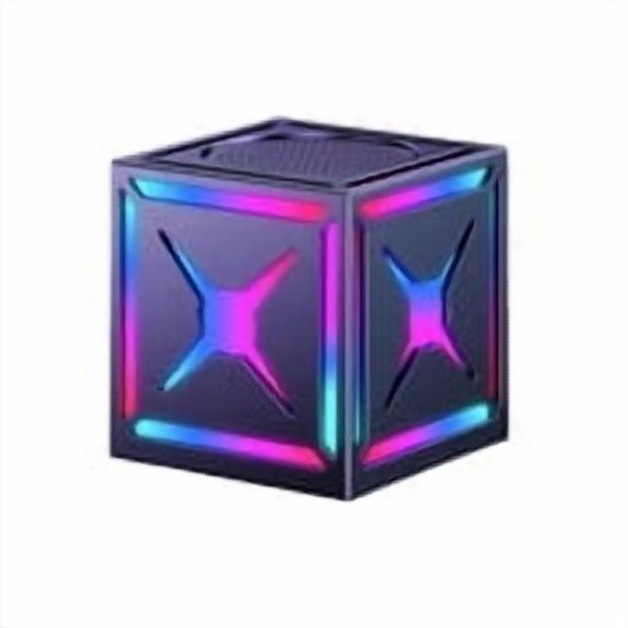 Mini Cube Bluetooth Speaker, RGB Dynamic Lights,Radio, Twin Driver Stereo Sound
