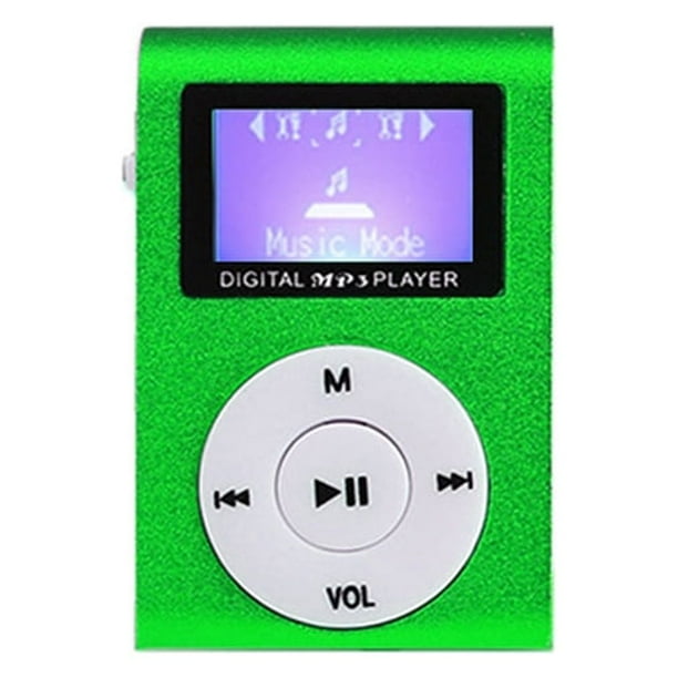 Mini Cube Cliptype Mp3 Player Display Rechargeable Portable Music