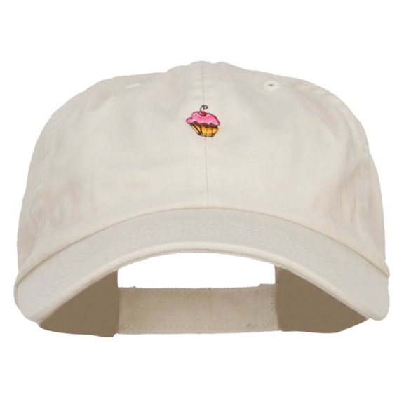 Mini Cupcake Embroidered Low Cap - Putty OSFM