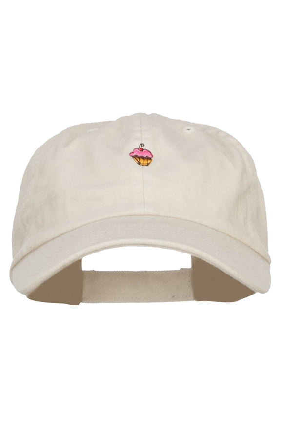 Mini Cupcake Embroidered Low Cap - Putty OSFM