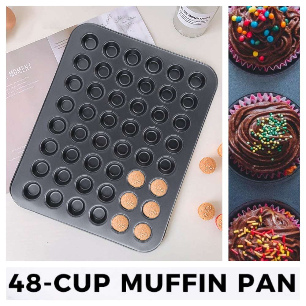 https://i5.walmartimages.com/seo/Mini-Cupcake-Pan-48-Cup-Nonstick-Mini-Muffin-Pan-Carbon-Steel-Muffin-Tin-for-Baking-Cheesecake_d9b1d17e-de09-487e-a662-f677fc87bbd2.cd759b2cb0f542b638c82060ede8db0e.jpeg
