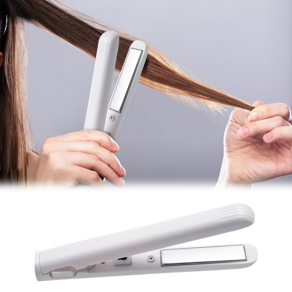Mini Curler, Flat Iron, USB Powered Portable Hair Styling Tool with Floating Ceramic Heating Panel for Even Heat Distribution, Quick Heat Up, Low Power Consumption, Small Size for Travel and Daily Use
