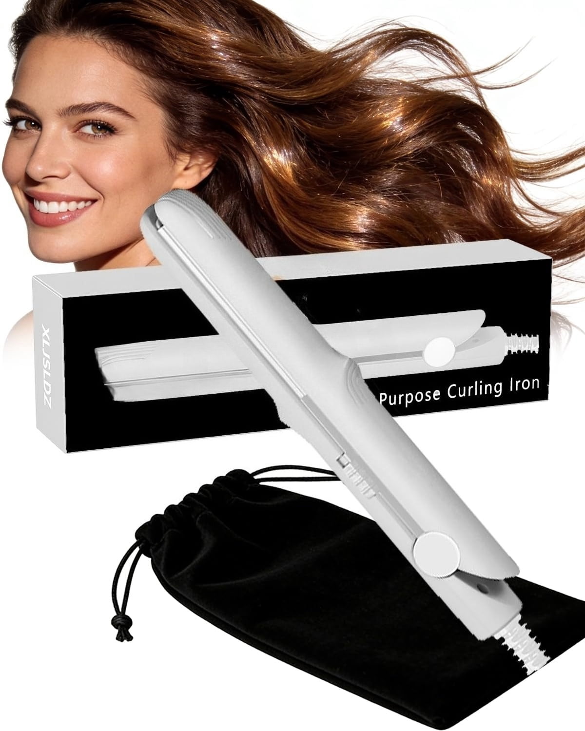 Mini Curling Iron for Short Hair, 2026 New 2-in-1 Mini Curling Wand and ...
