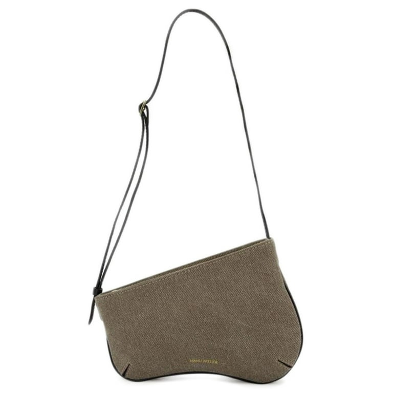 Manu Atelier Female Mini Curve Hobo Bag Grey Black Denim Grey Walmart