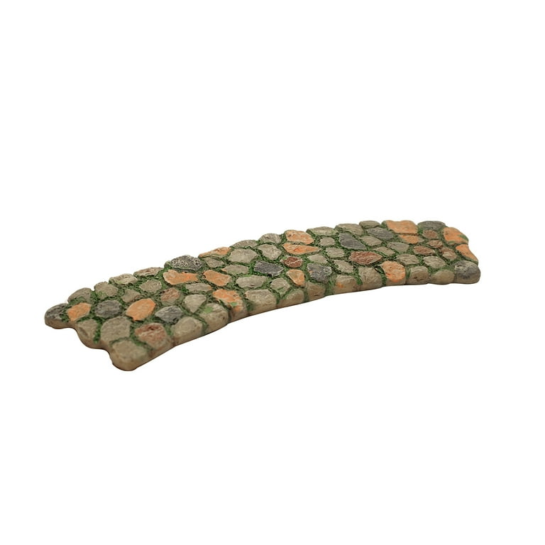 Miniature Curved Stone Walkway Fairy Garden Path Mini Dollhouse Decor Accessory Miniature Curved Stone Walkway Fairy Garden Path Mini Dollhouse Decor Accessory