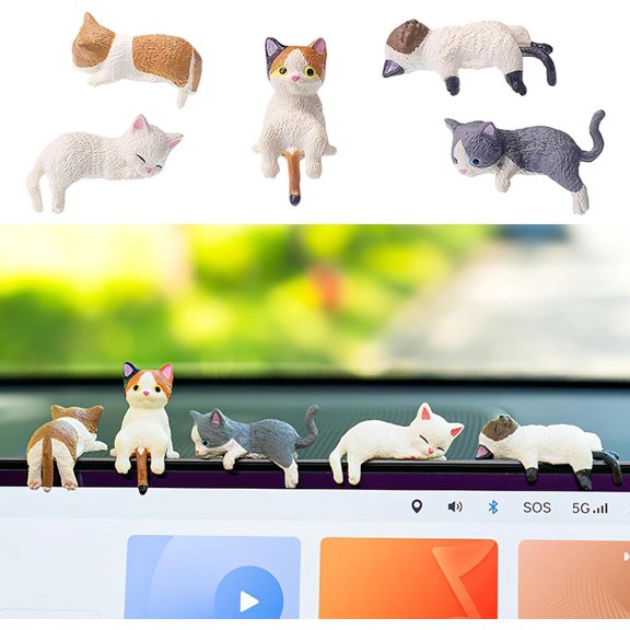 Mini Cute Accessories, for Dashboard Decorations, Desk Decorations, Ornament Interior Decors Rearview Mirror Funny Gifts 5 count