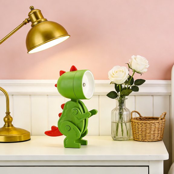 Mini Cute Dinosaur Small Night Light, Simple Indoor Tabletop Ornament Night Light, Adorable Dinosaur Shaped Lamp, Home Office Unique Decor, Gift for Friends Families Colleagues, Palm-Sized Gadgets