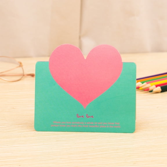 Mini Cute Love Design Letter Writing Stationery Paper, Heart Greeting Cards With Envelopes, Invitation Card, Thank You Card