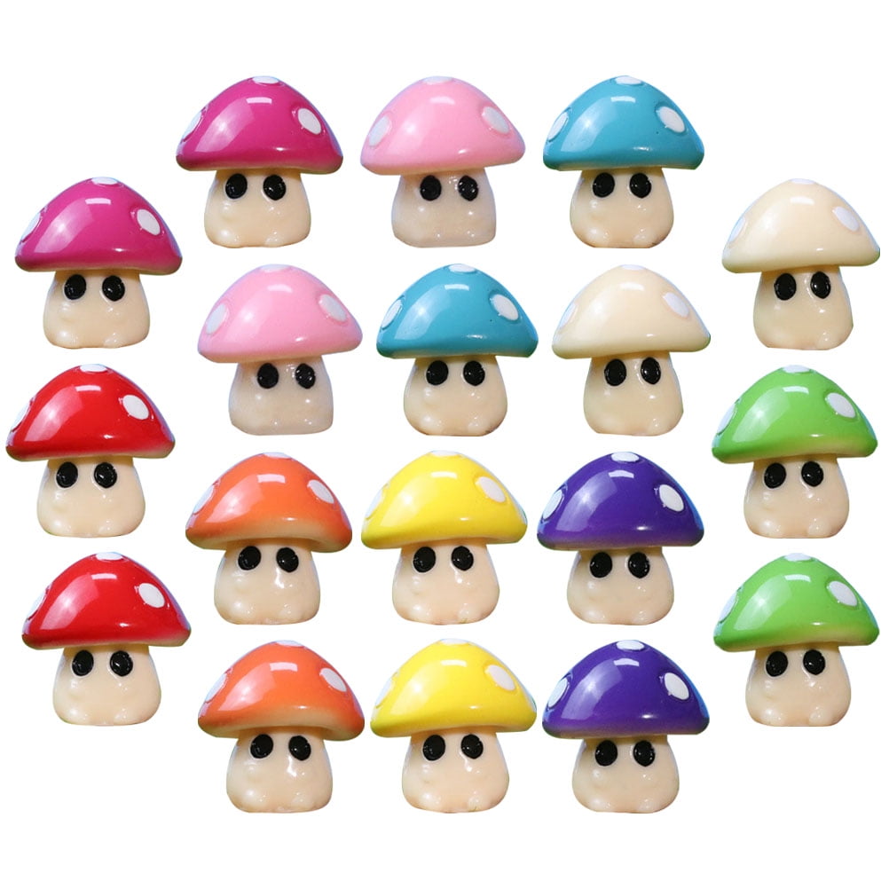 18 Pcs Mini Cute Mushroom Figurines Set - Dining Table Decor, Household ...