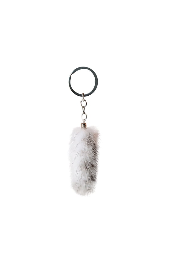 Mini Cute Real Tail Key Chain Pendant for Car and Backpack Accessories