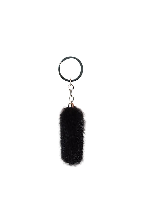 Mini Cute Real Tail Keychain Pendant for Car Keys and Backpack Accessories